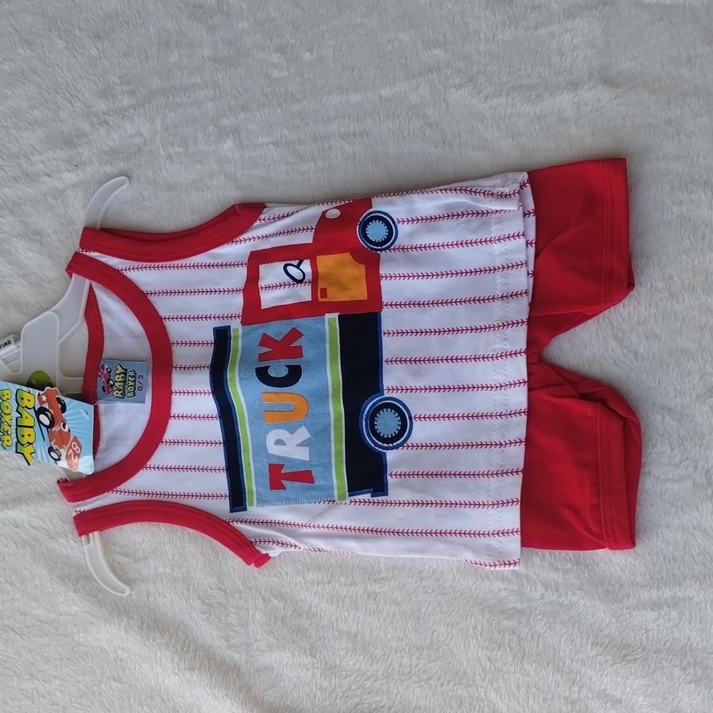 Baby Boy Truck Outfit Set